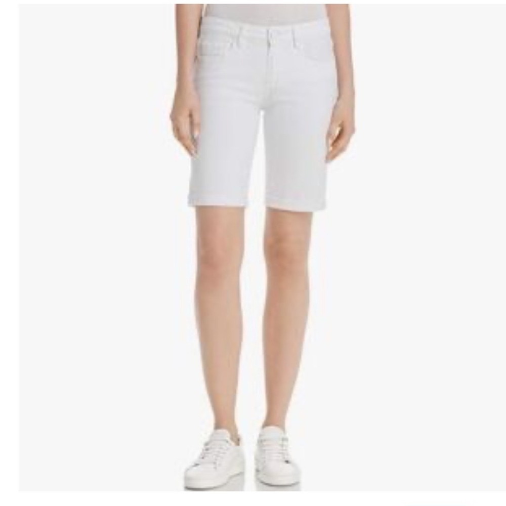 Paige Vintage White Long‎ Denim Shorts Bermuda Skinny Y2K Summer Size 31